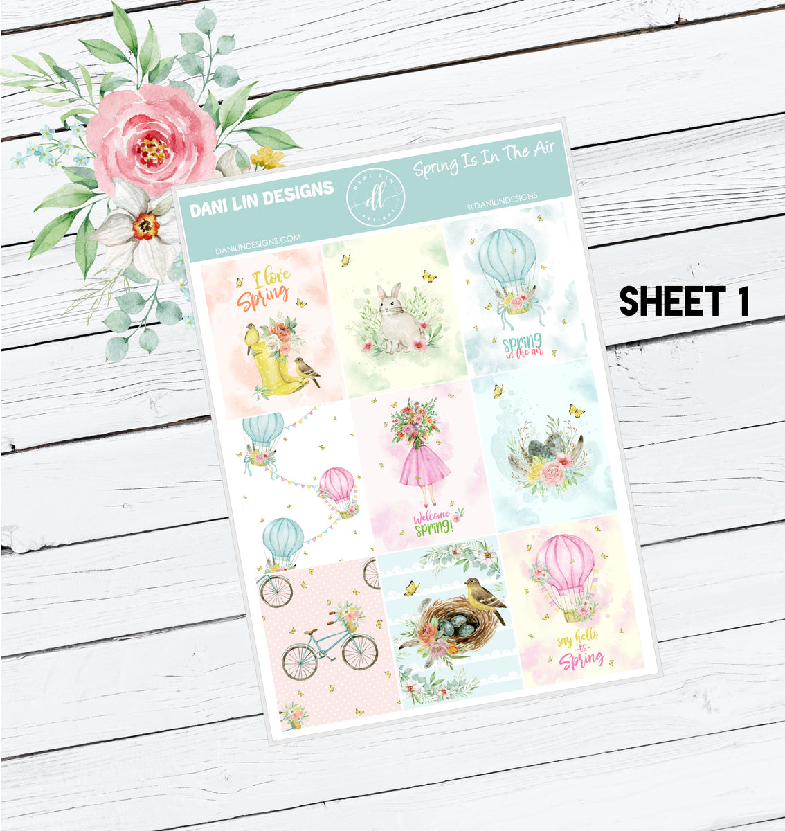 Floral Fantasy Sticker Pack - Bullet Journal Stickers - Matte Stickers - Floral  Stickers