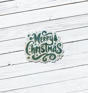 Holographic Christmas Vinyl Sticker - Water Resistant