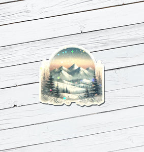 Holographic Christmas Vinyl Sticker - Water Resistant