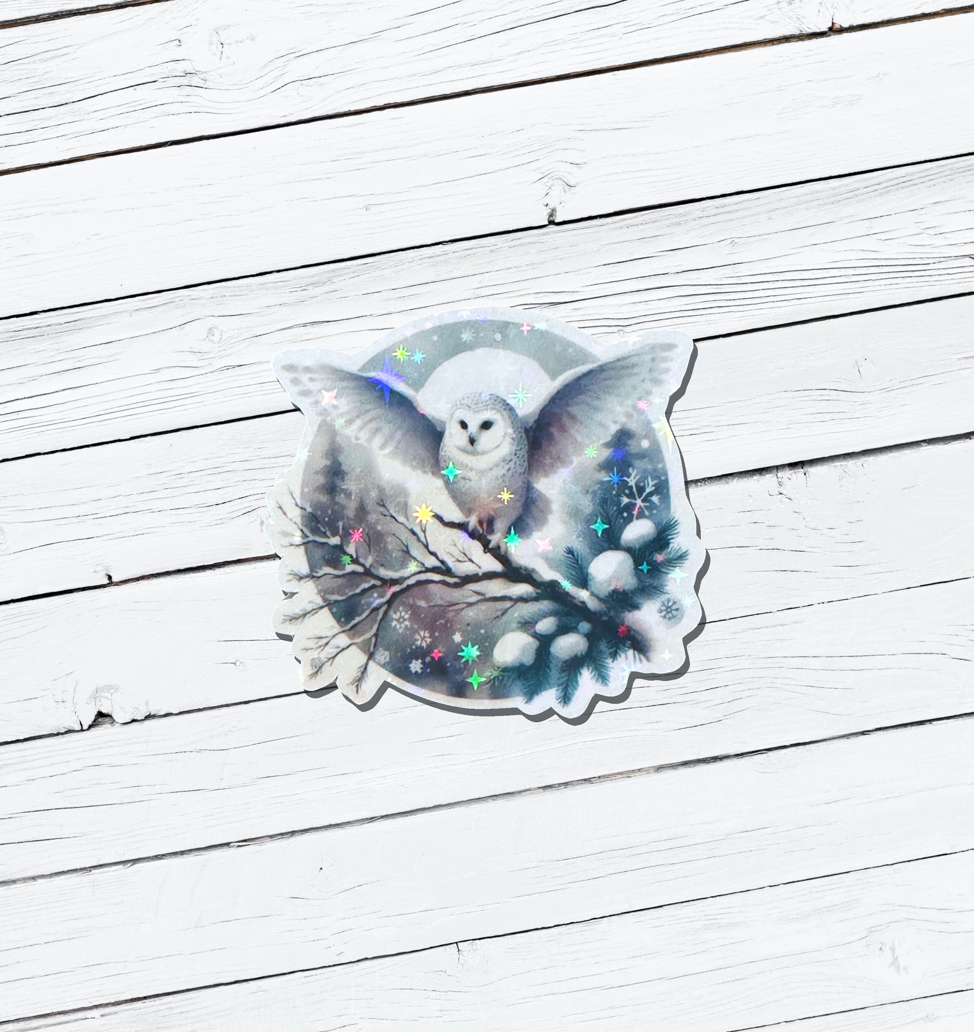 Holographic Christmas Vinyl Sticker - Water Resistant