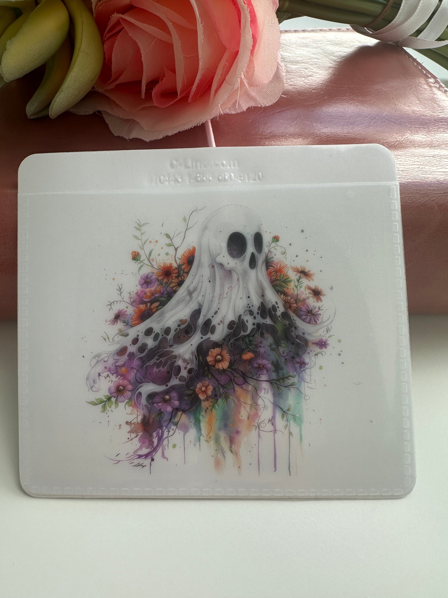 Adhesive Vinyl Pocket - Spooky Ghost