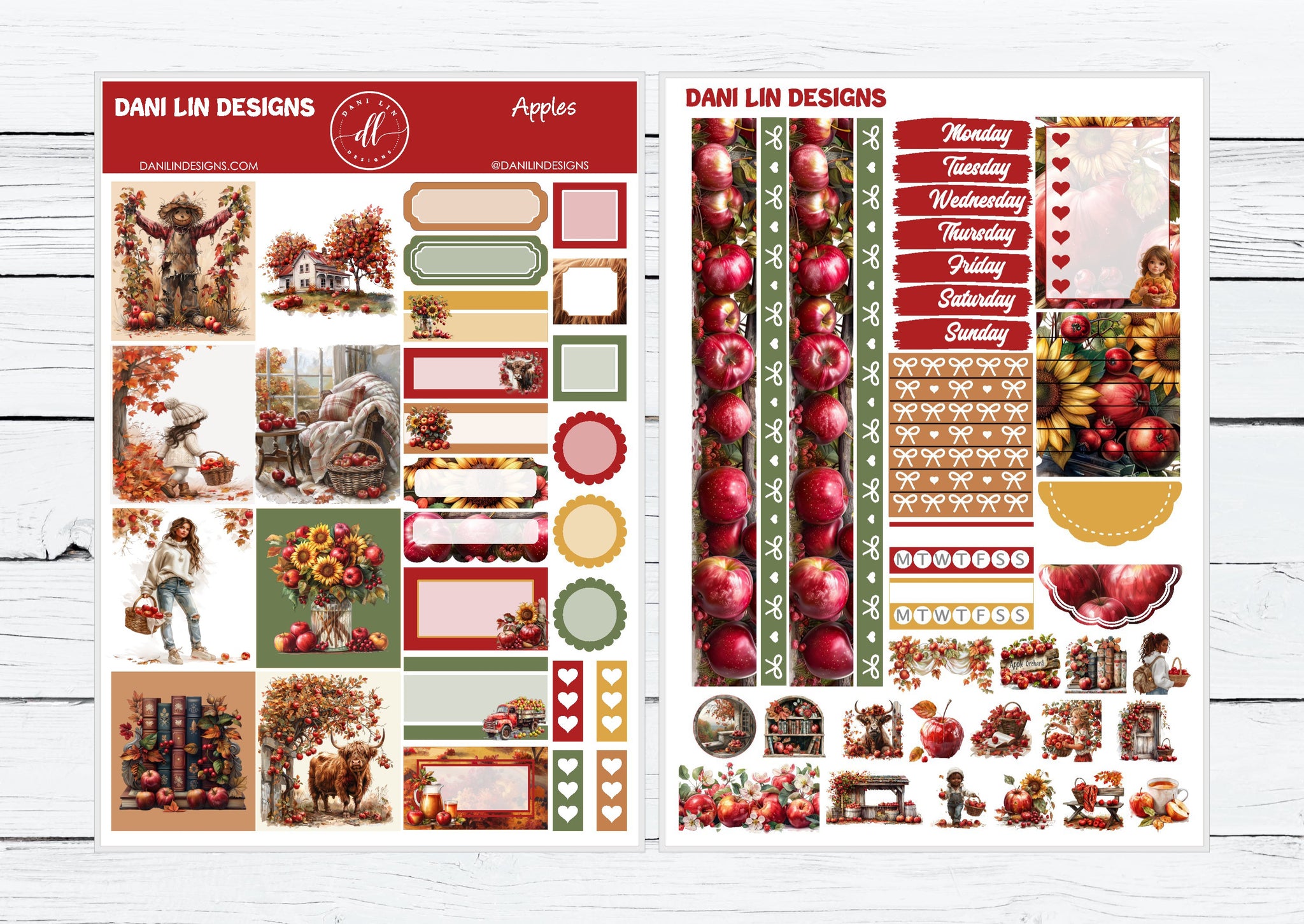 Apples Hobonichi Cousin Sticker Kit