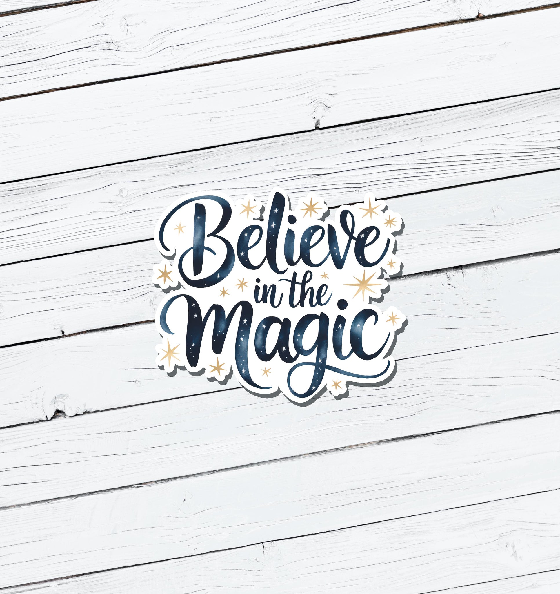 Believe in the Magic Christmas Vinyl Sticker - Water Resistant