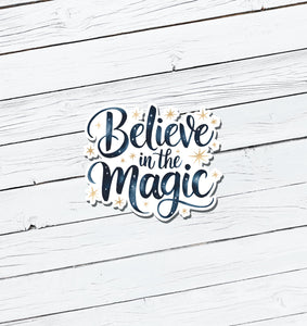 Believe in the Magic Christmas Vinyl Sticker - Water Resistant