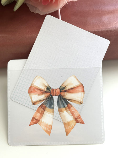 Adhesive Vinyl Pocket - Bow