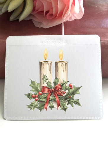 Adhesive Vinyl Pocket - Christmas Candles