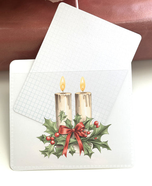 Adhesive Vinyl Pocket - Christmas Candles