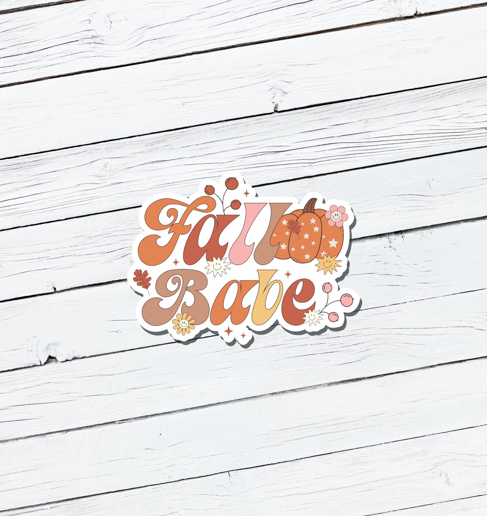 Fall Babe Vinyl Sticker - Water Resistant