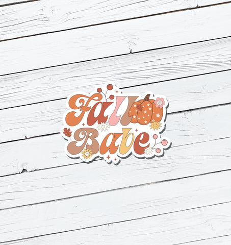 Fall Babe Vinyl Sticker - Water Resistant