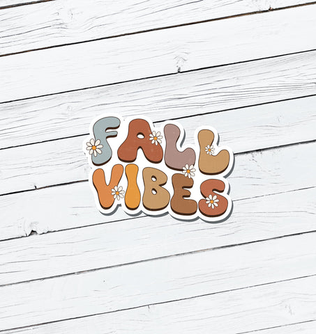 Fall Vibes Vinyl Sticker - Water Resistant