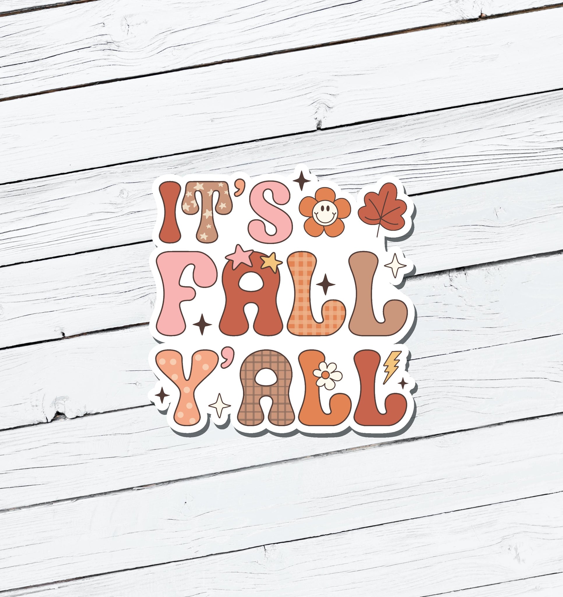 It's Fall Y'all Vinyl Sticker - Water Resistant