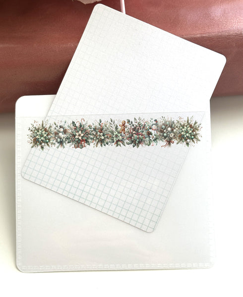 Adhesive Vinyl Pocket - Christmas Holly