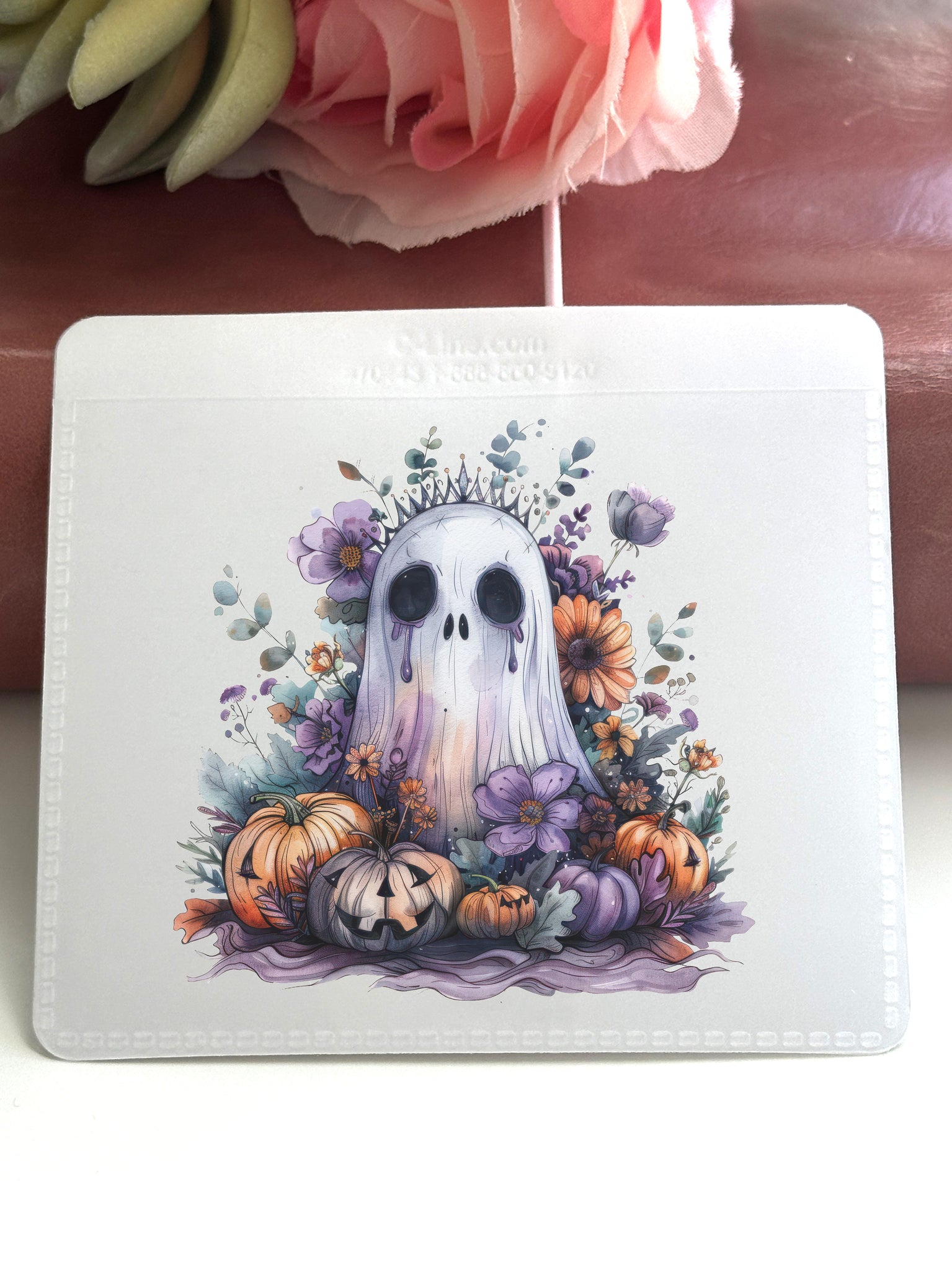 Adhesive Vinyl Pocket - Spooky Ghost