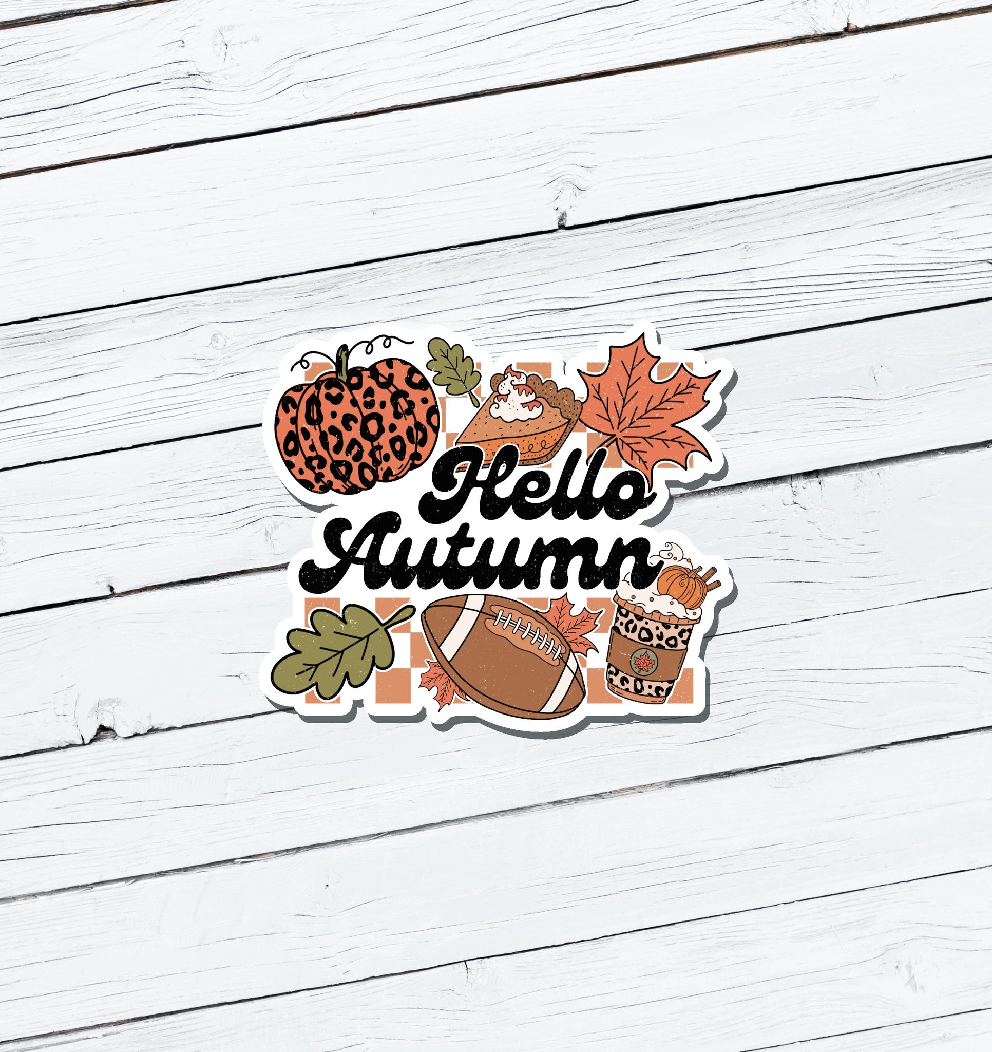 Hello Autumn Vinyl Sticker - Water Resistant