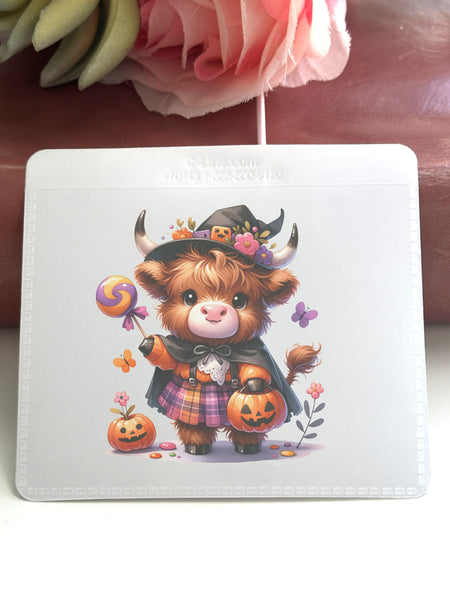 Adhesive Vinyl Pocket - Highland Cow