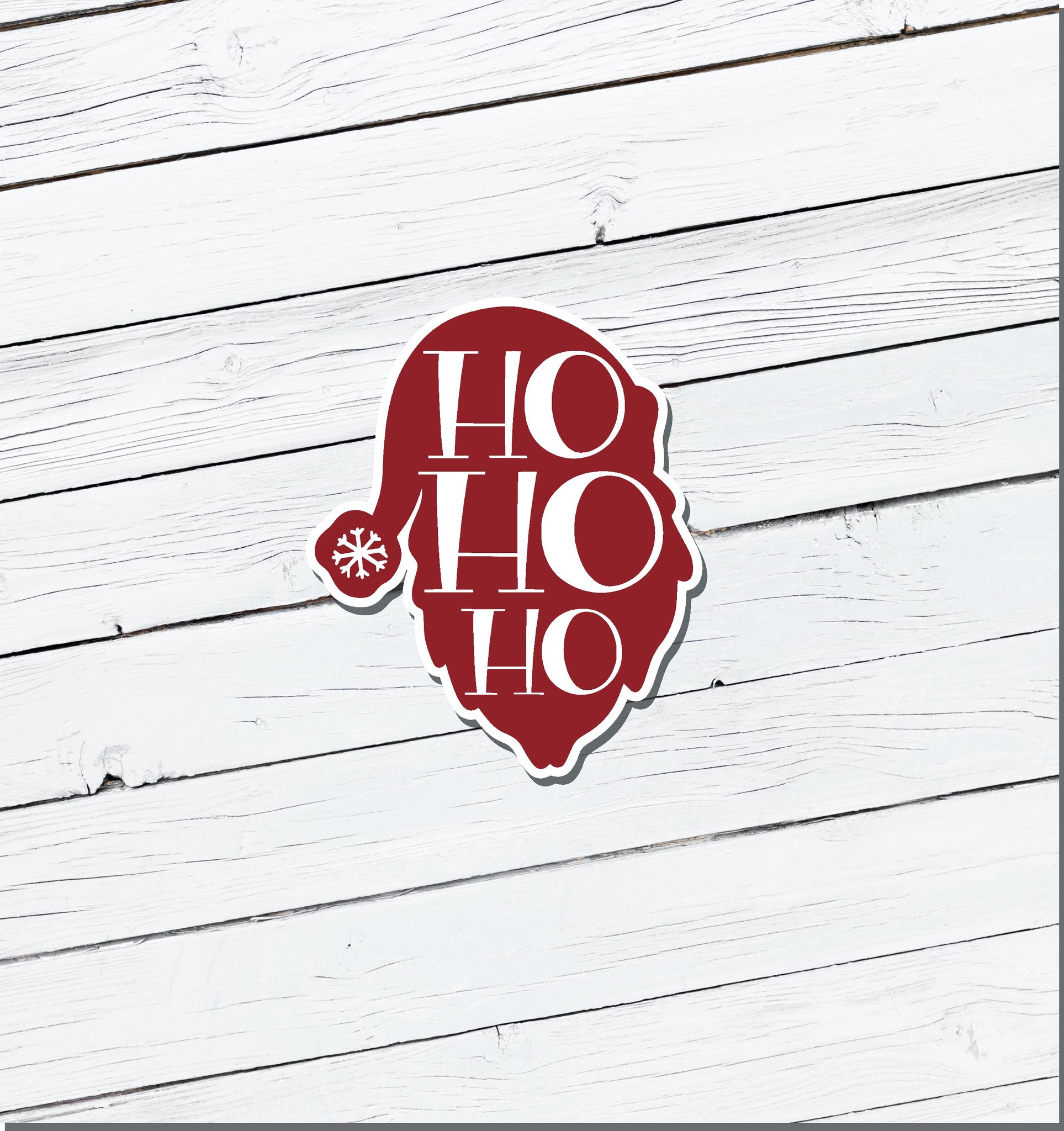 Ho Ho Ho Christmas Vinyl Sticker - Water Resistant