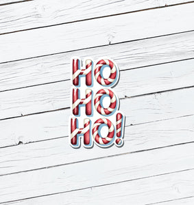 Ho Ho Ho Christmas Vinyl Sticker - Water Resistant