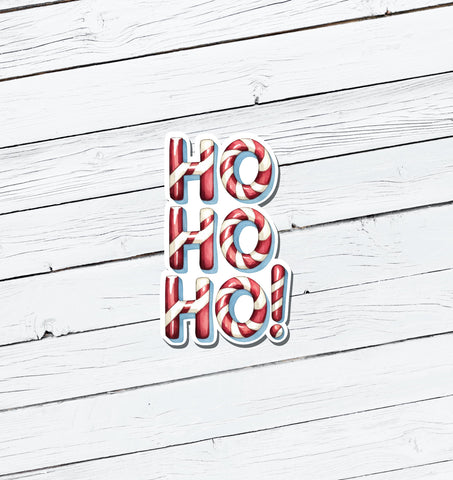 Ho Ho Ho Christmas Vinyl Sticker - Water Resistant