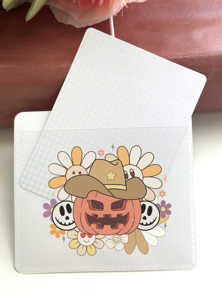 Adhesive Vinyl Pocket - Jack-o-Lantern