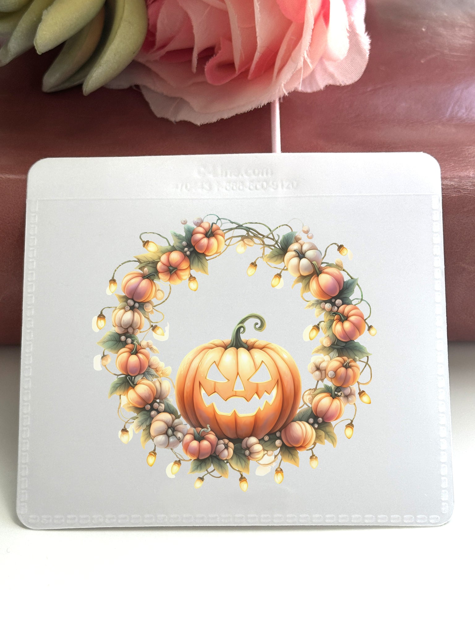 Adhesive Vinyl Pocket - Jack-o-Lantern