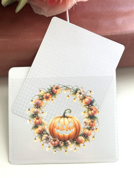 Adhesive Vinyl Pocket - Jack-o-Lantern