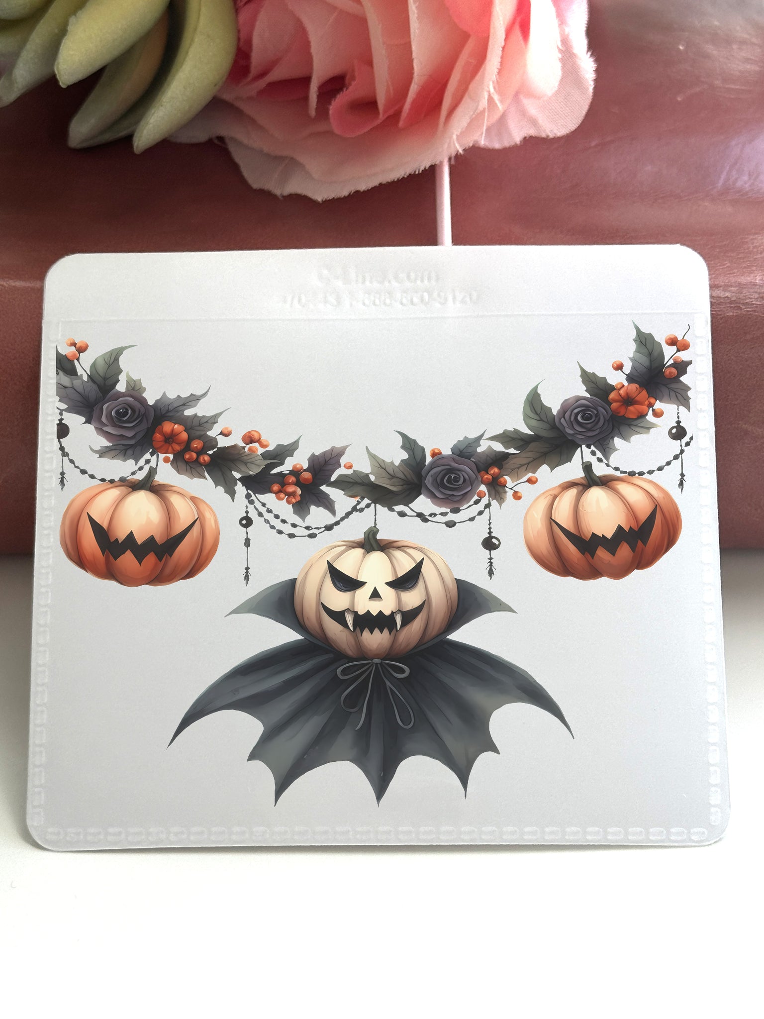 Adhesive Vinyl Pocket - Jack-o-Lantern