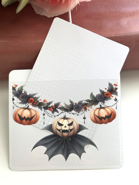 Adhesive Vinyl Pocket - Jack-o-Lantern