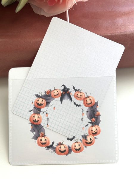 Adhesive Vinyl Pocket - Jack-o-Lantern Wreath