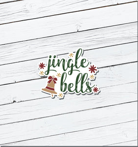 Jingle Bells Christmas Vinyl Sticker - Water Resistant