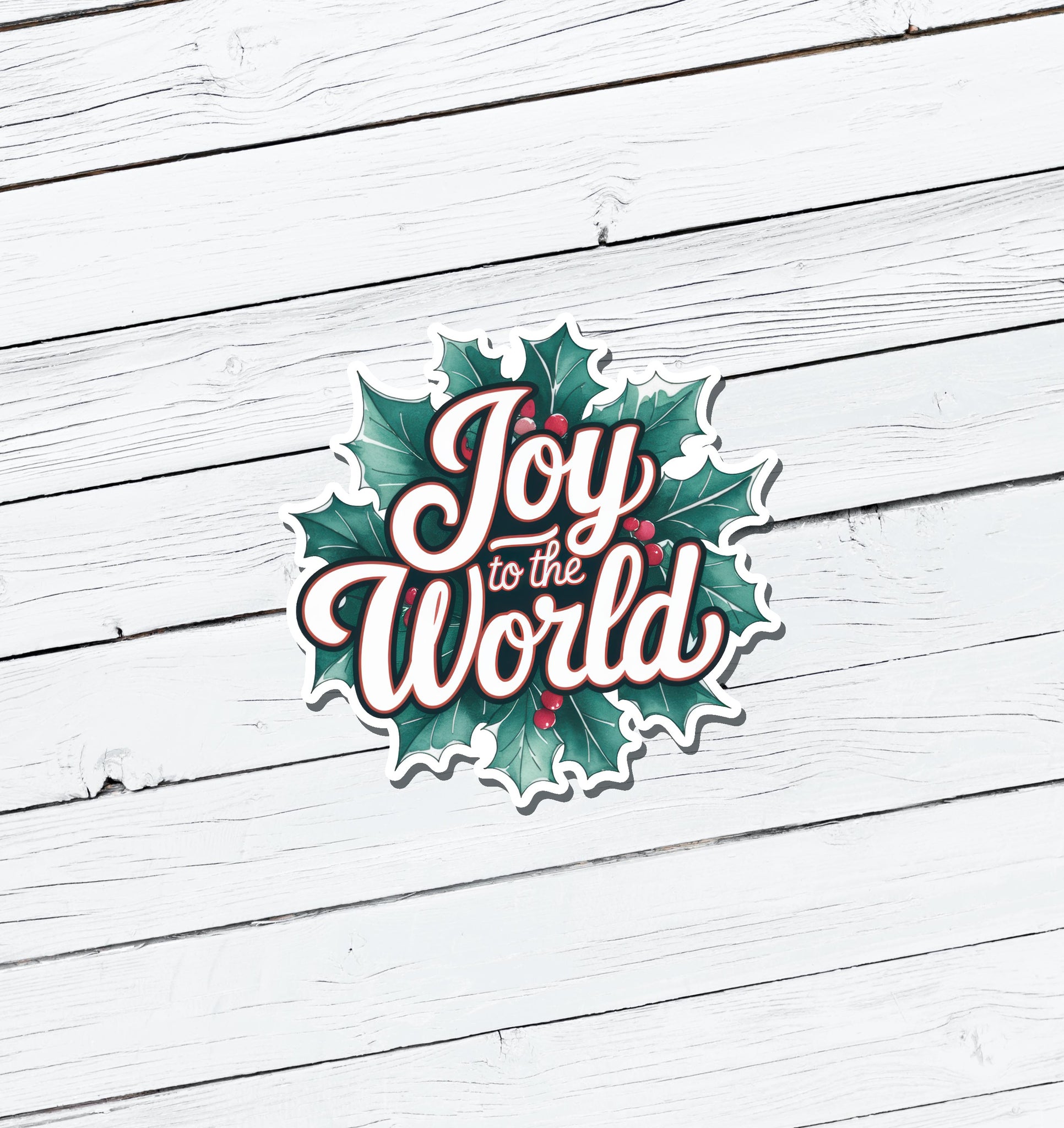 Joy to the World Christmas Vinyl Sticker - Water Resistant