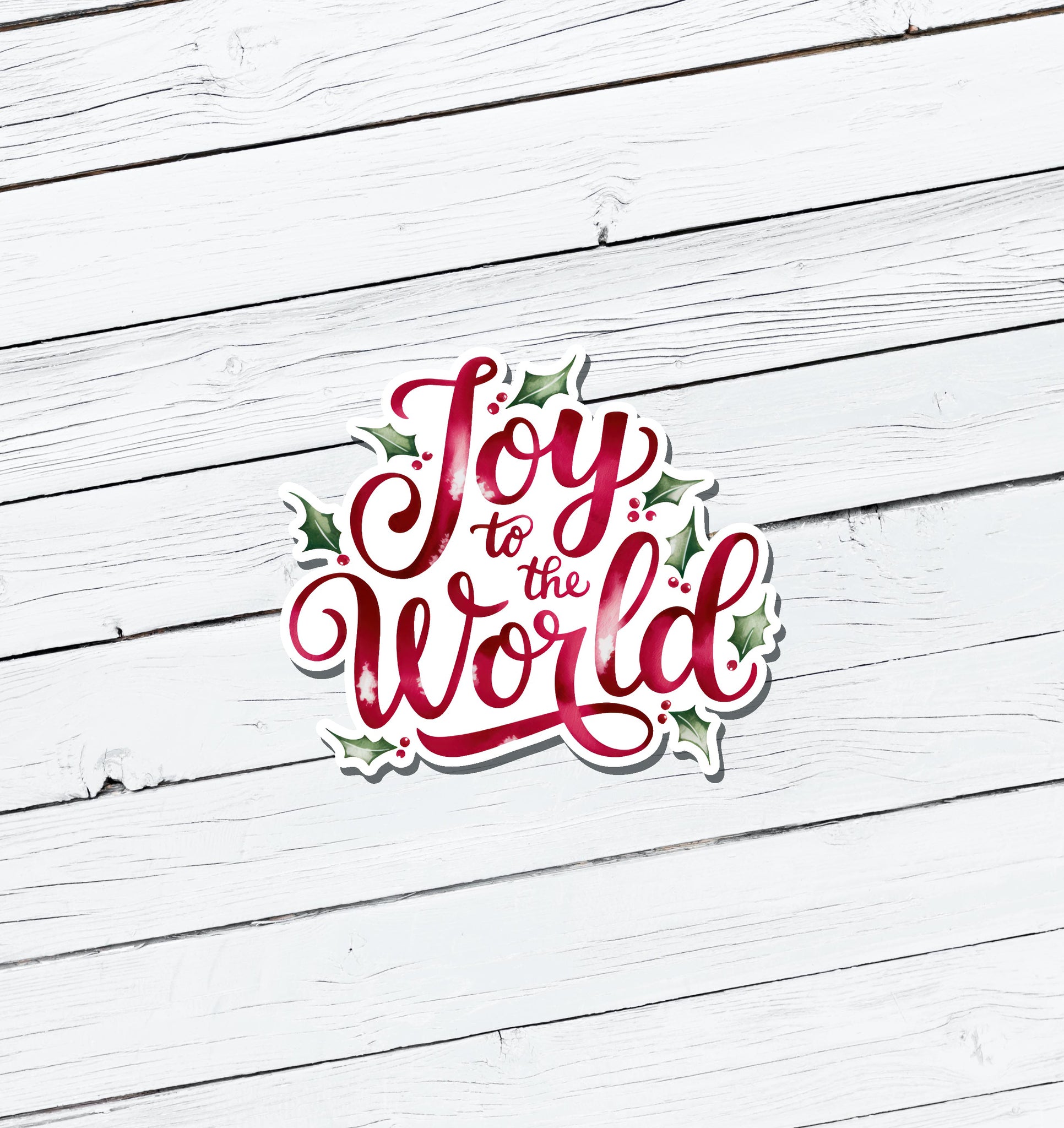 Joy to the World Christmas Vinyl Sticker - Water Resistant