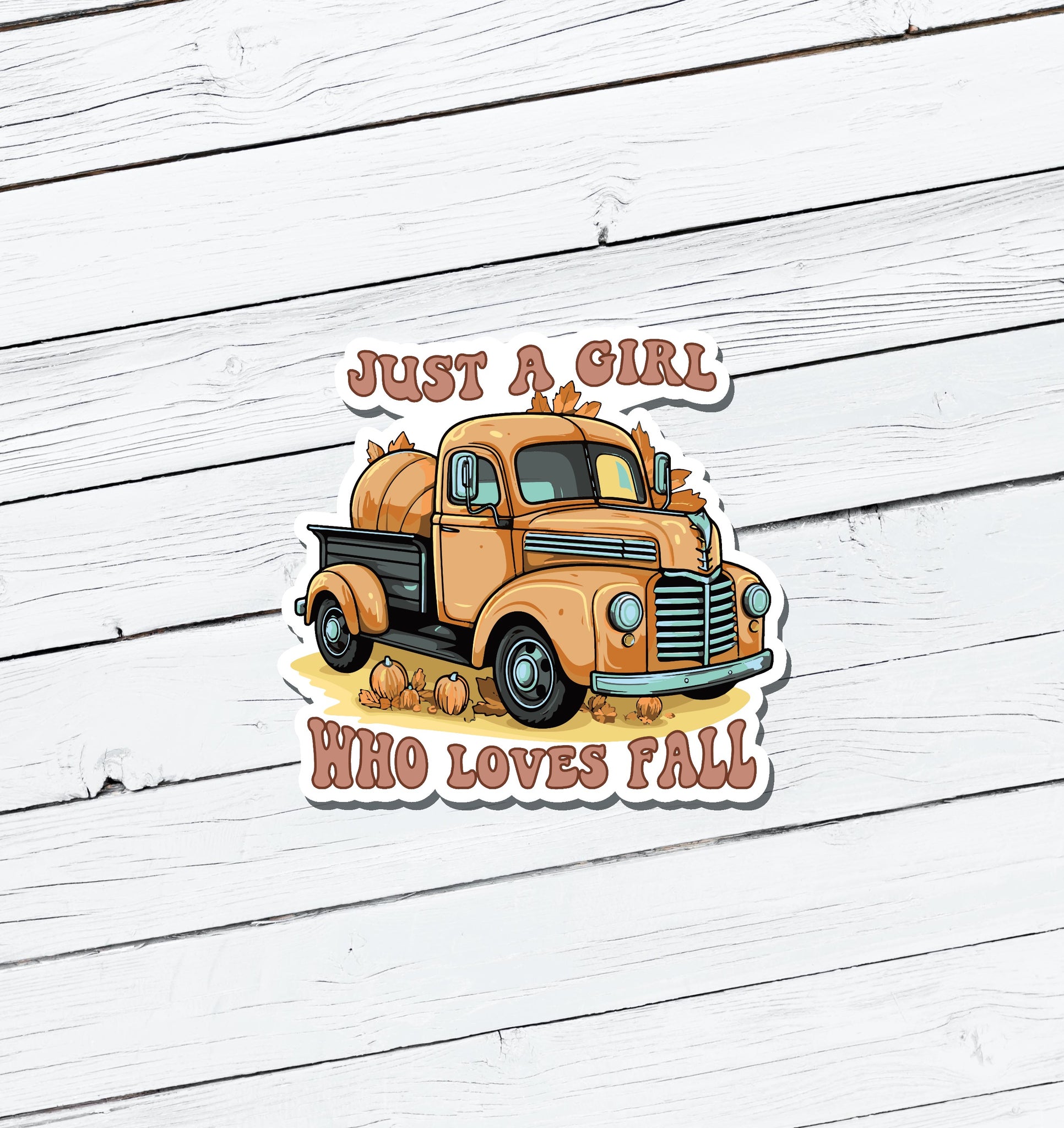 Just A Girl Who Loves Fall Vinyl Sticker - Water Resistant