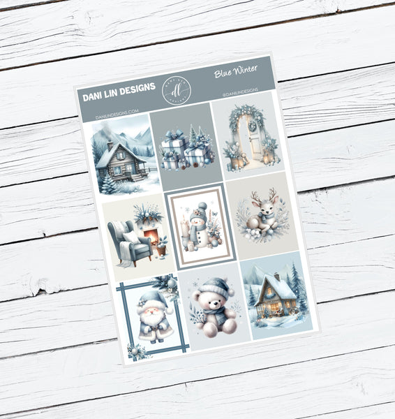 Blue Winter Sticker Kit