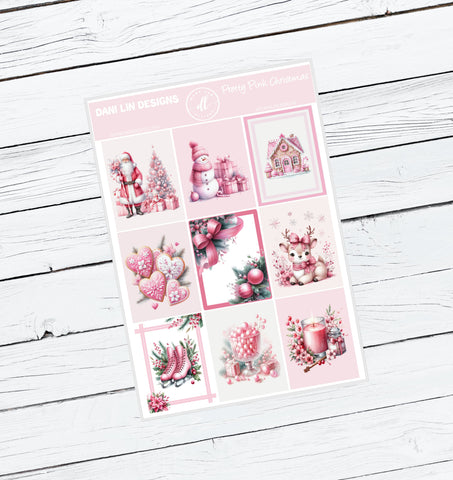 Pretty Pink Christmas Sticker Kit