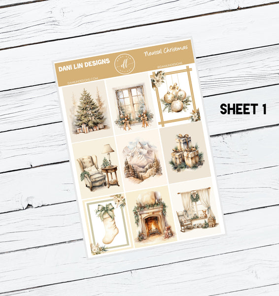 Neutral Christmas Sticker Kit