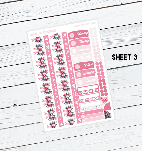 Pretty Pink Christmas Sticker Kit