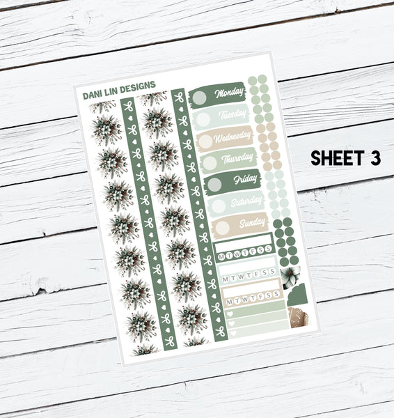 Green Christmas Sticker Kit