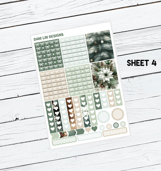 Green Christmas Sticker Kit