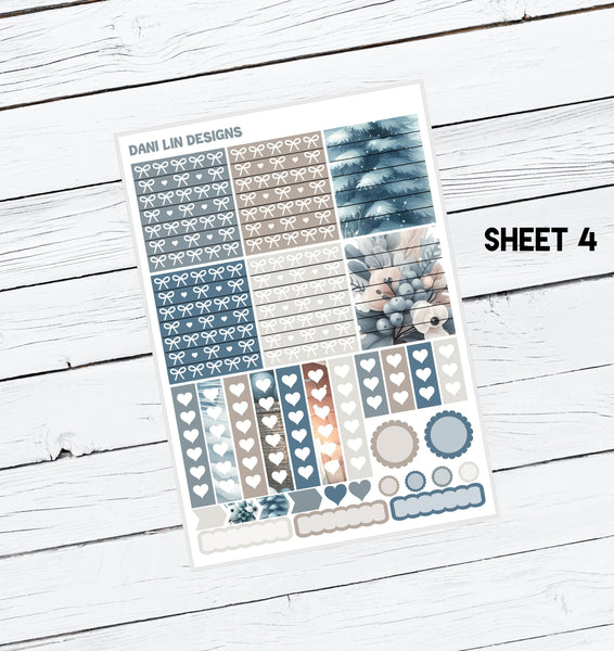 Blue Winter Sticker Kit