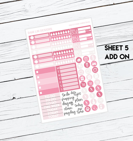 Pretty Pink Christmas Sticker Kit