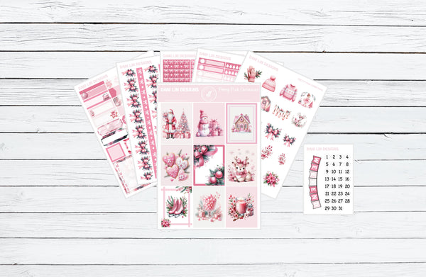 Pretty Pink Christmas Sticker Kit