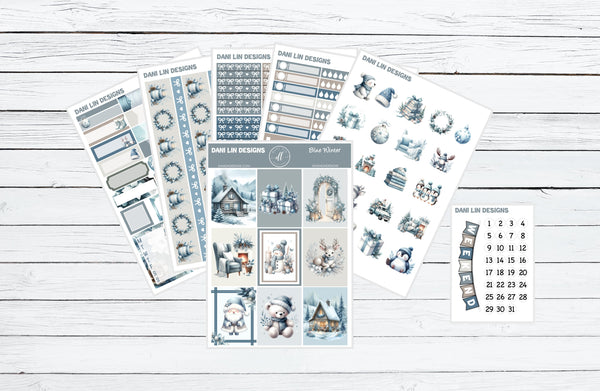 Blue Winter Sticker Kit