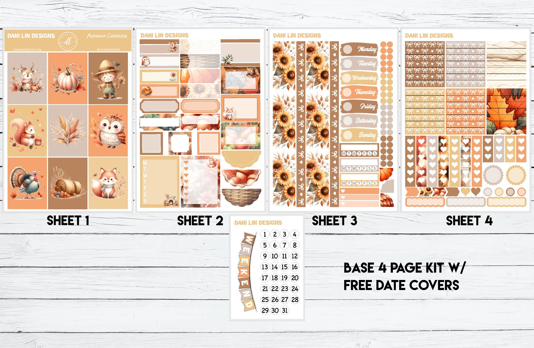 Autumn Cuteness Sticker Kit