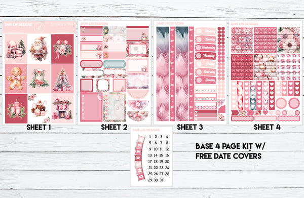 Christmas in Pink Sticker Kit