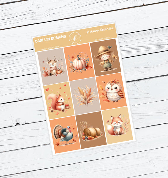 Autumn Cuteness Sticker Kit