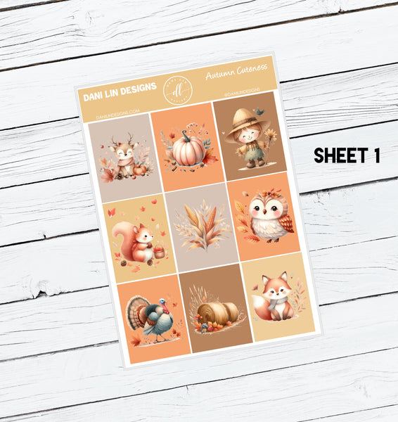 Autumn Cuteness Sticker Kit