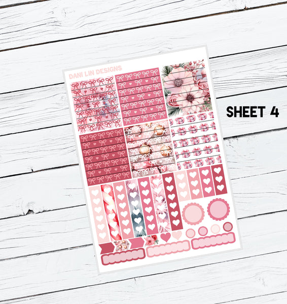 Christmas in Pink Sticker Kit