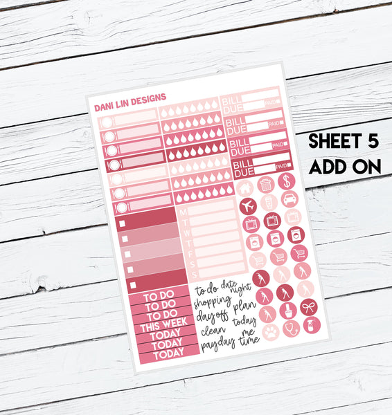 Christmas in Pink Sticker Kit