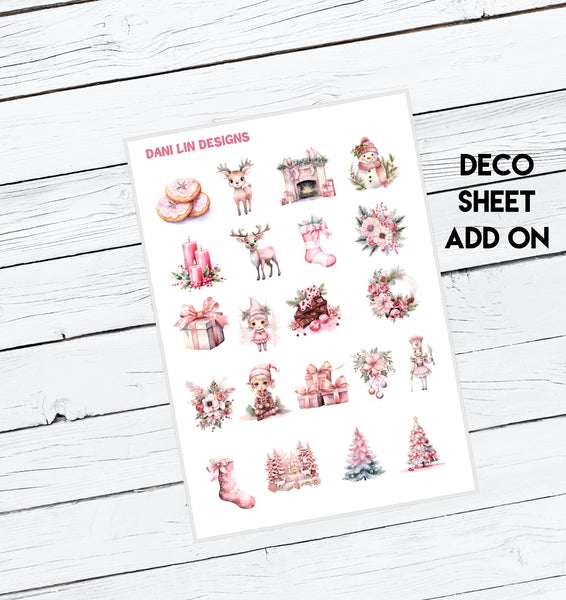 Christmas in Pink Sticker Kit