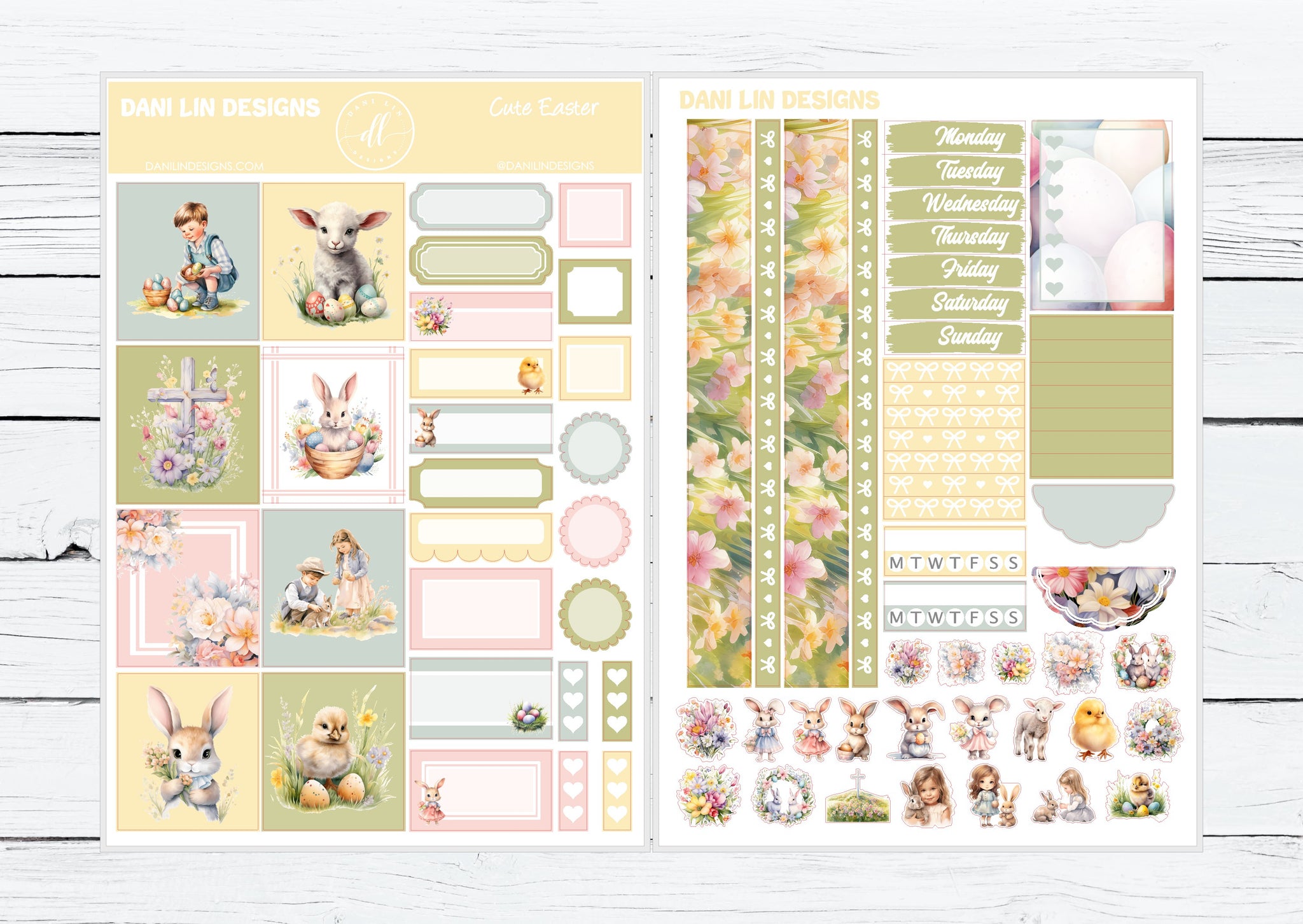 Cute Easter Hobonichi Cousin Sticker Kit